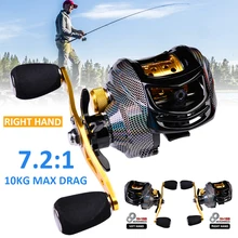

Baitcasting Fishing Reel Ultra-Light Max Drag Fishing Reel Magnetic Brake 7.2:1 Ratio 18+1BB Glass Fiber Reel Fishing Tackle