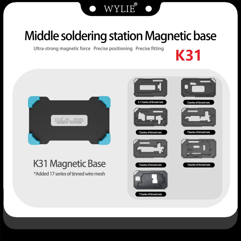 WYLIE K31 마그네틱 미드 레이어 리볼링 스텐실 키트 아이폰 X에서 17 ..