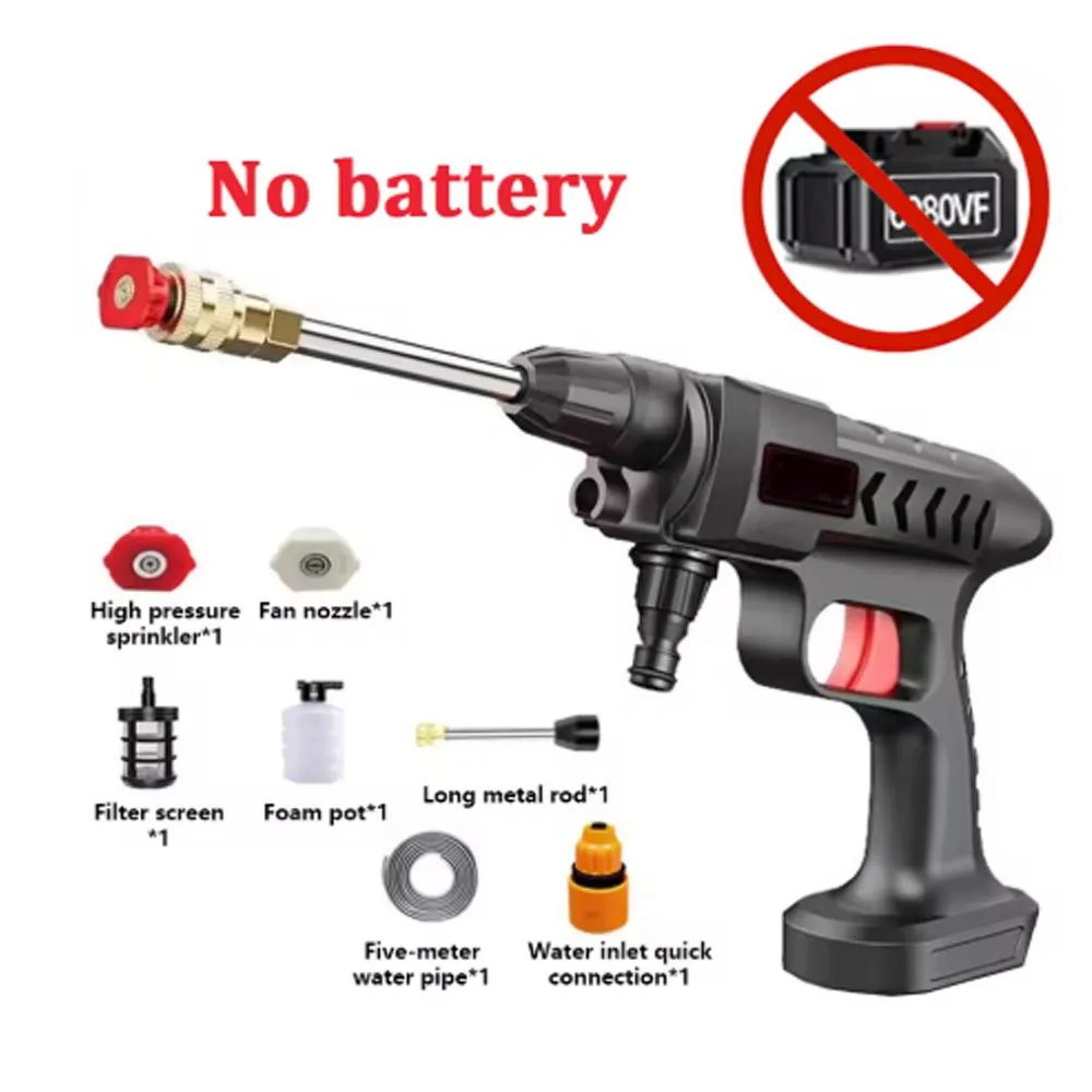 60BAR wireless high pressure car wash water gun car wash machine 300W water suitable for car home garden cleaning