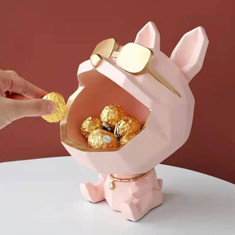 

Полимерные геометрические солнцезащитные очки с большим горлом, фигурки для хранения собак, для дома, гостиной, офиса, настольные декоративные поделки