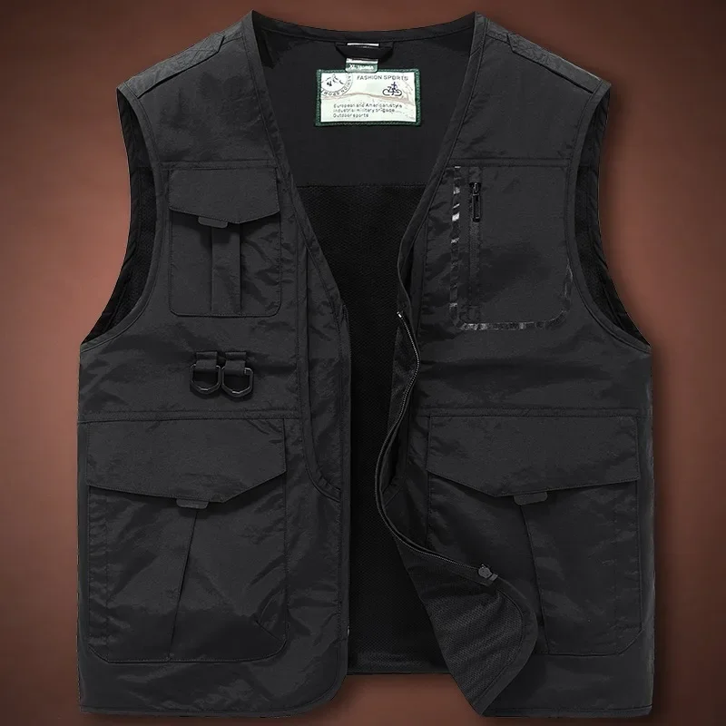 Hiking Camping Denim Vest Hunting Large Free Size Windbreaker Men's Coats Clothing Original Shipping High Quality Waterproof MAN