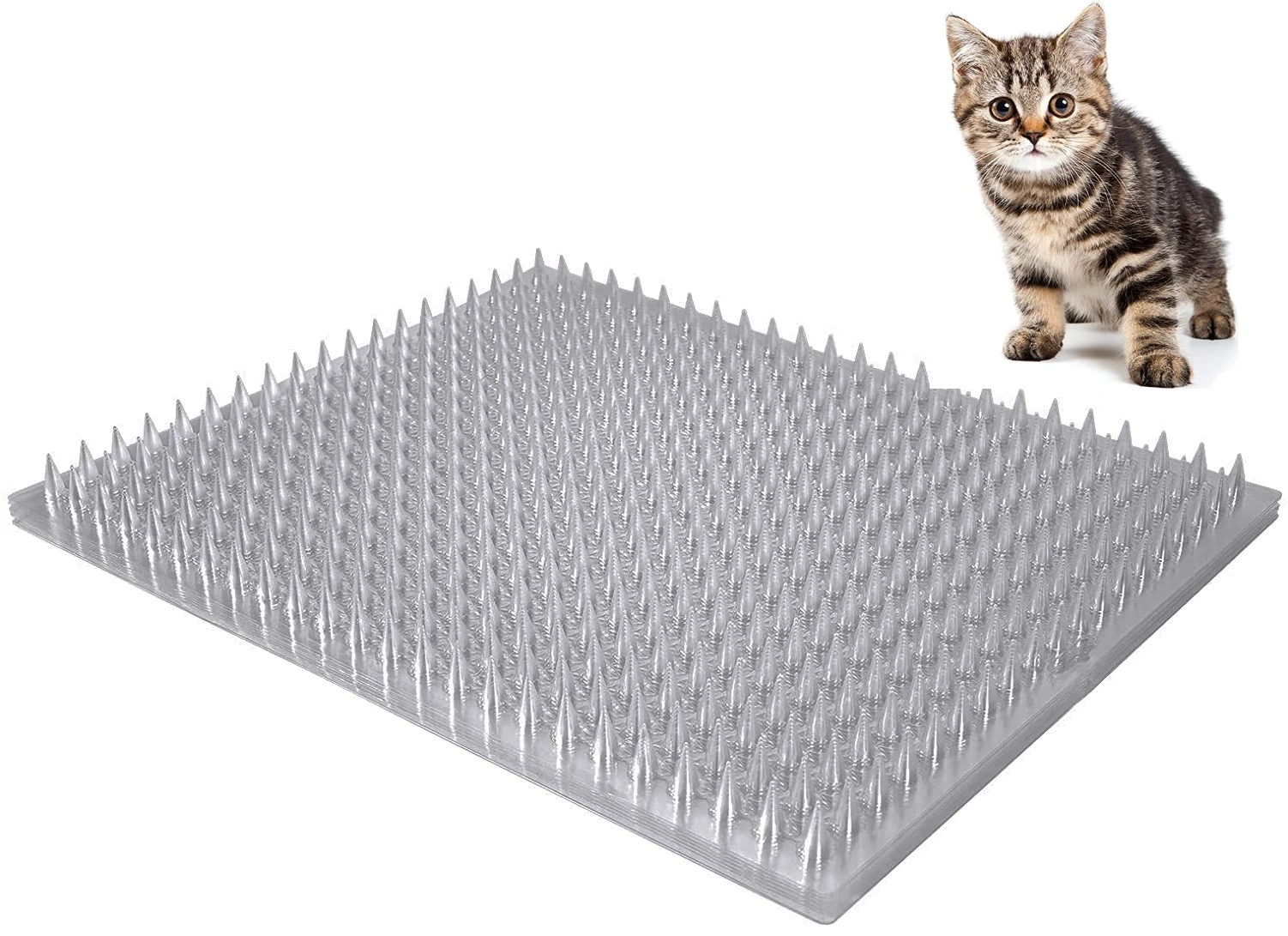 Hazieoo 10Pcs Cat Scat Mat With Spikes, Repellent Mat For