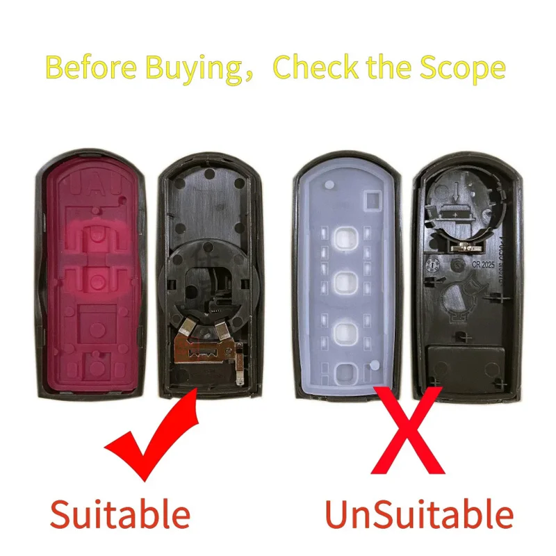 Guscio di ricambio per chiave telecomando a 2/3/4 pulsanti per Mazda 3 5 6 Atenza Axela CX-4 CX-5 CX-7 con chiave di emergenza