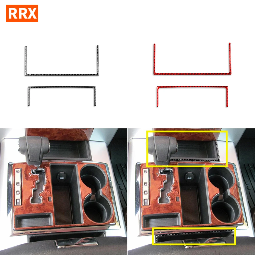 

For Dodge Ram 1500 2009-2012 Gear Shift Panel Storage Box Edge Frame Cover Trim Real Carbon Fiber Sticker Car Accessori Interior