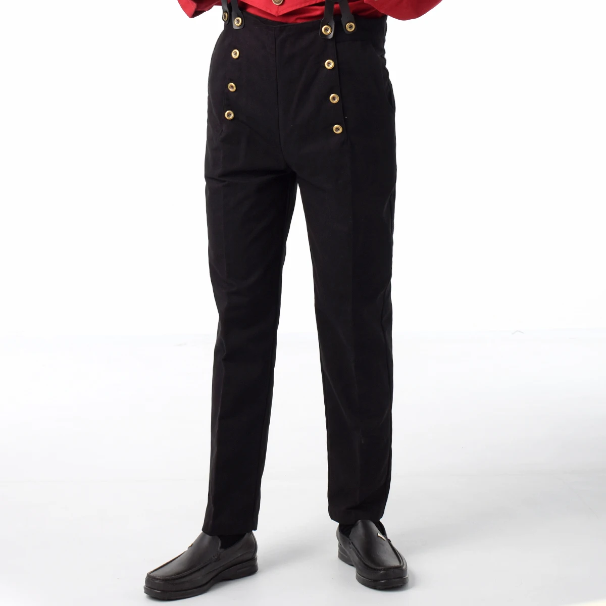 Steampunk Pants Men Regency Retro Y Belt Overalls Vintage Victorian Cosplay Costume Gothic Trousers