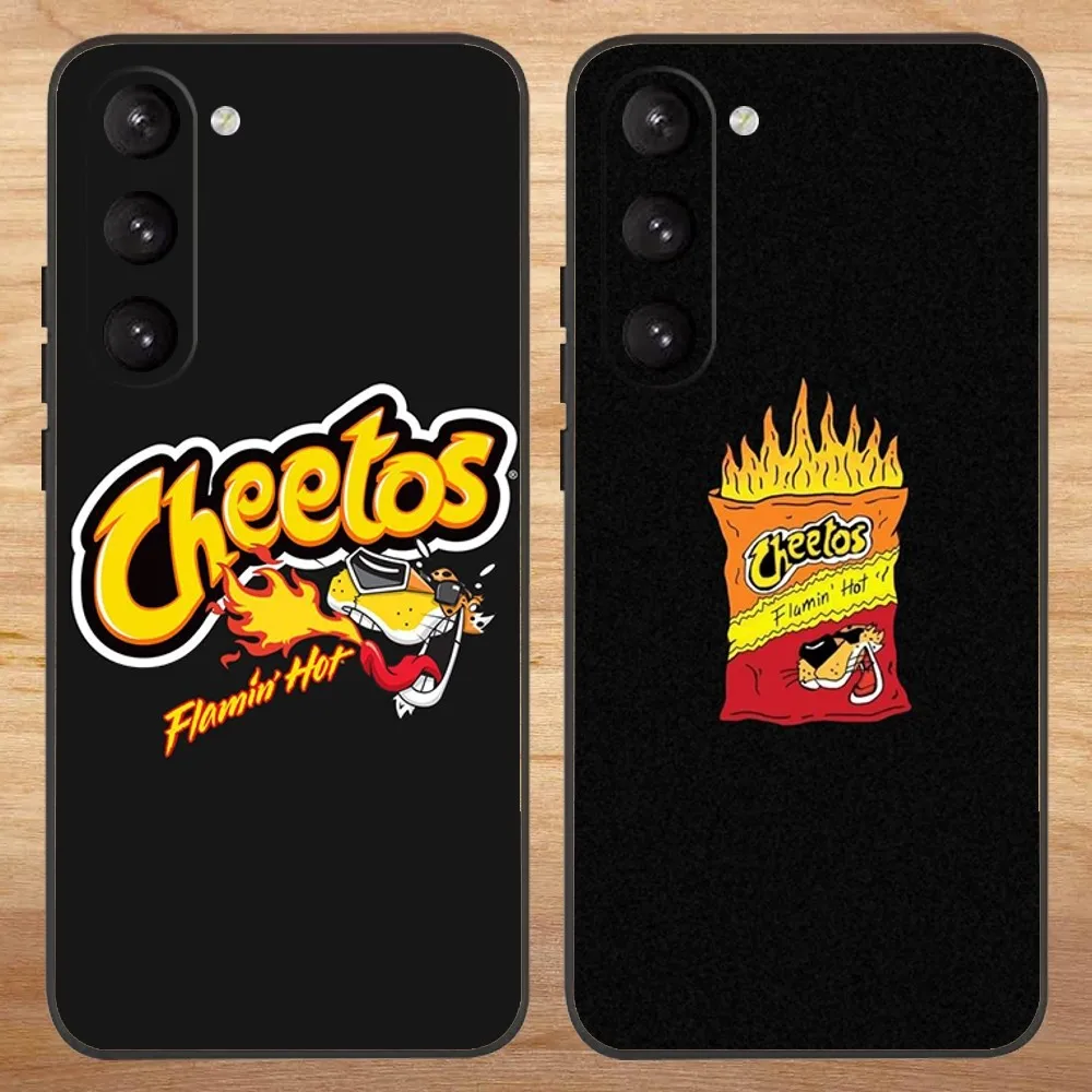 Custodia Per Telefono Hot Cheetos Per Samsung S23,23,22,30,21,10,9,Note20 Ultra,Lite,Ultra,5G,Plus,Fe, Custodia Morbida Nera