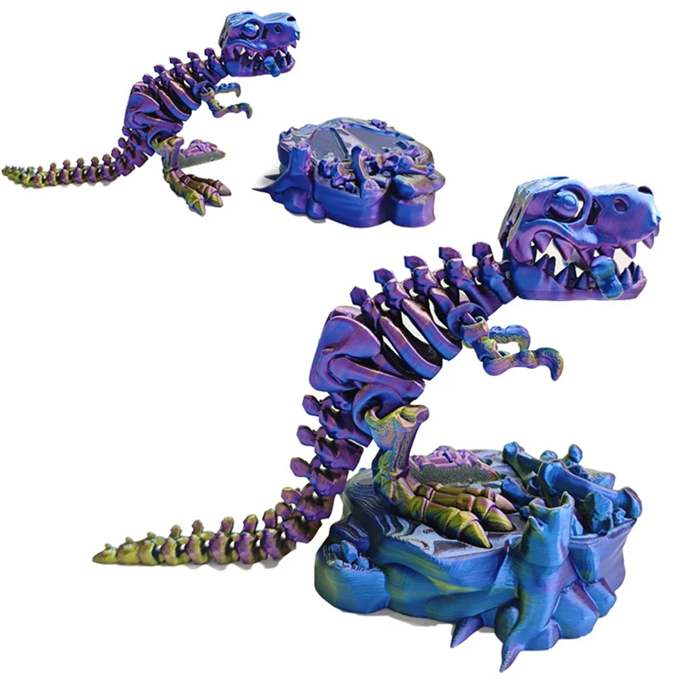 Standing Big Mouth Dinosaur Model Ornament Movable Joints 3D Model Skull T-Rex Articulated Tyrannosaurus Rex Creative Collection