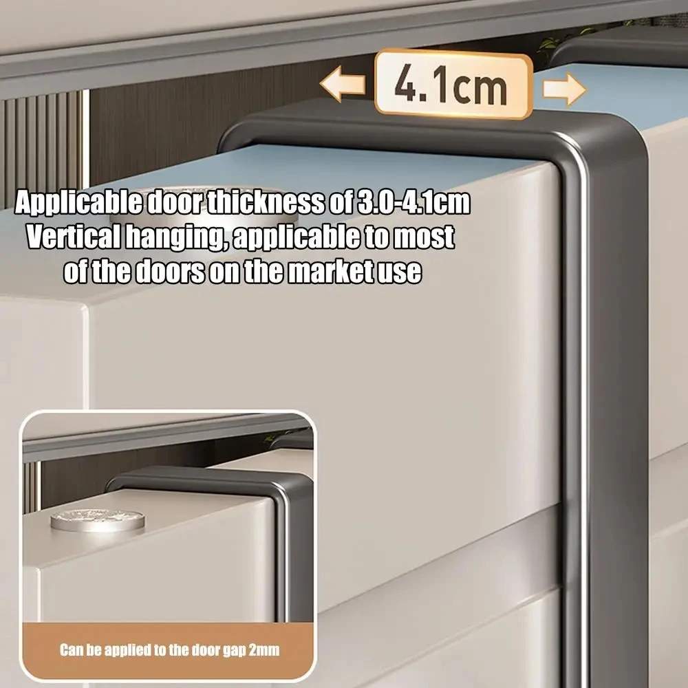 Over Door Hooks Carbon Steel Sturdy Multifunctional Clothes Hanger Space Saving Vertical Design Storage Hook