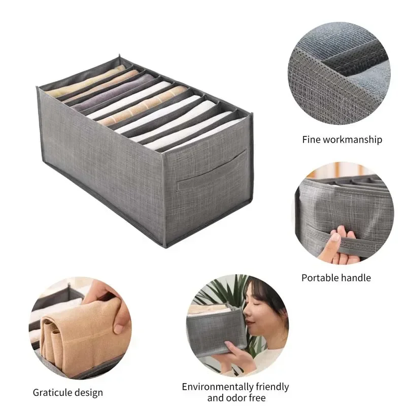 Description Picture 4 of itemClosets Clothes Organizer Pants Jeans Storage Box Cabinet Organizer Drawers Underwear Socks T-Shirt Wardrobe Storage Organizers