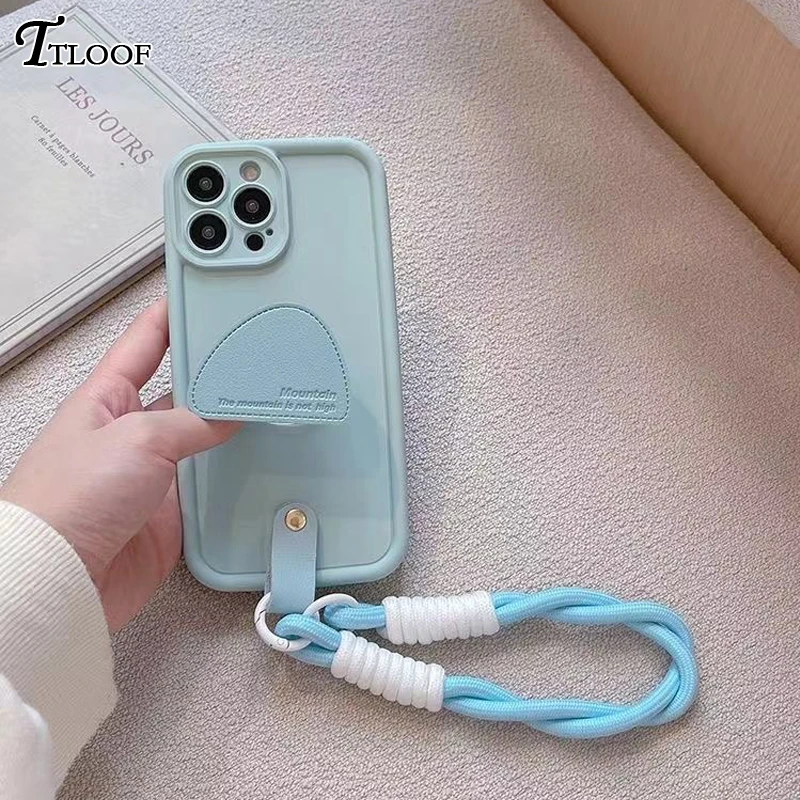 Versatile Crossbody Lanyard Wrist Strap Soft Silicone Phone Case