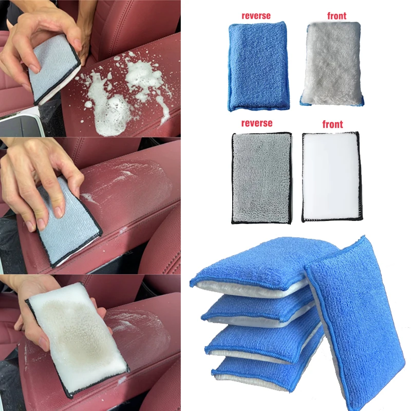 

5/10/20PCS Double Material Sponge Car Wash Pad Soft Absorbent Cleaning No Scratch Scrubbing Car Detailing Sponge Car Cleaning