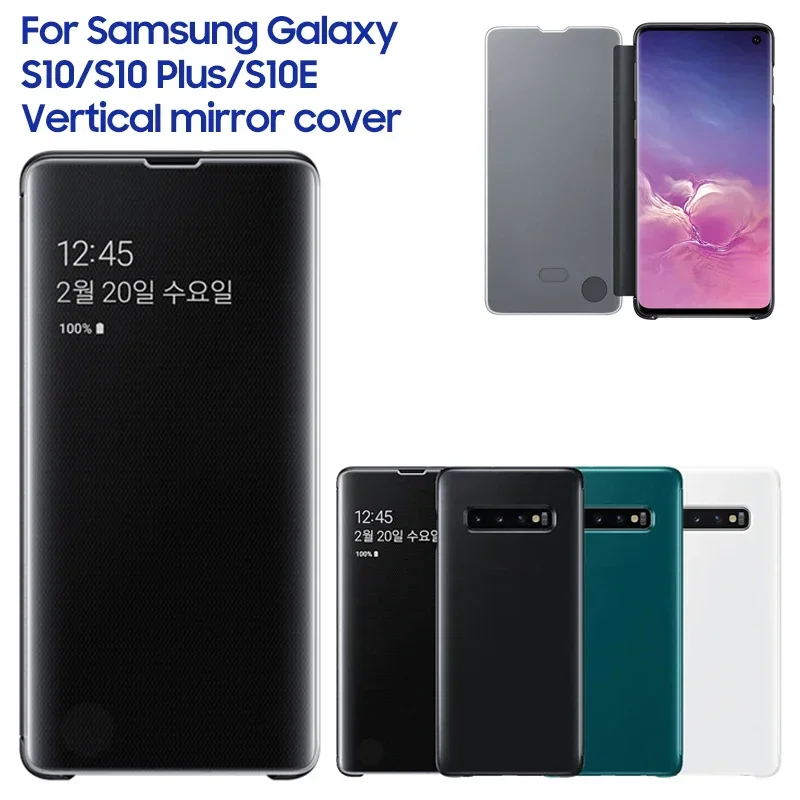 New Mirror Clear View Cover Phone Case For Samsung GALAXY S10 S10E G9700 S10Plus SM-G970F Rouse Slim Flip Case