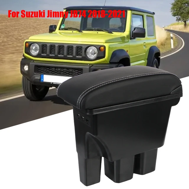 PU Leather Supportor Car Armrest Pad Storage Box USB Chargers Retrofit  Interior Part For Suzuki Jimny JB74 2017-2020 - AliExpress