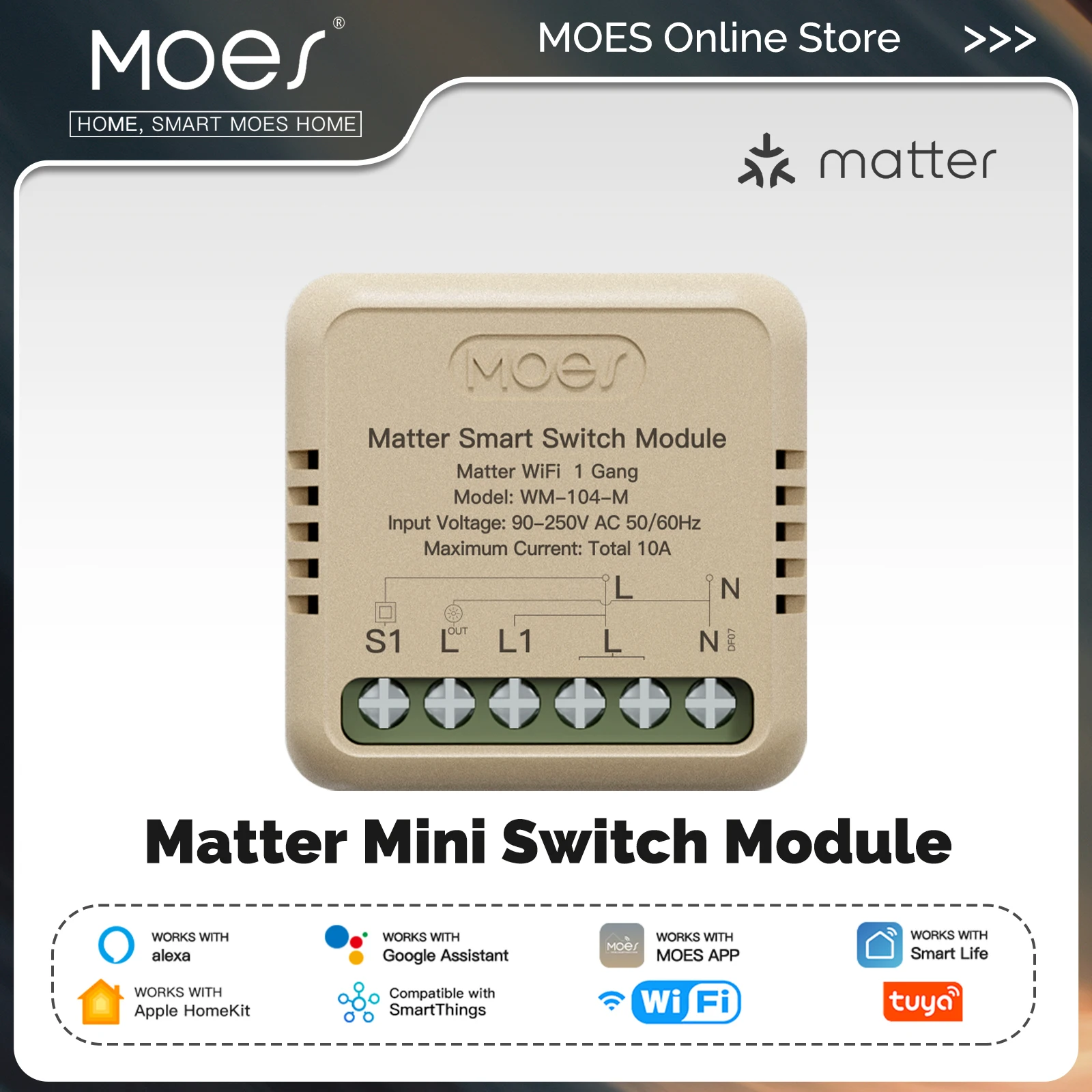 MOES interrupteur sans fil WiFi RF433 Intelligent DIY Alexa