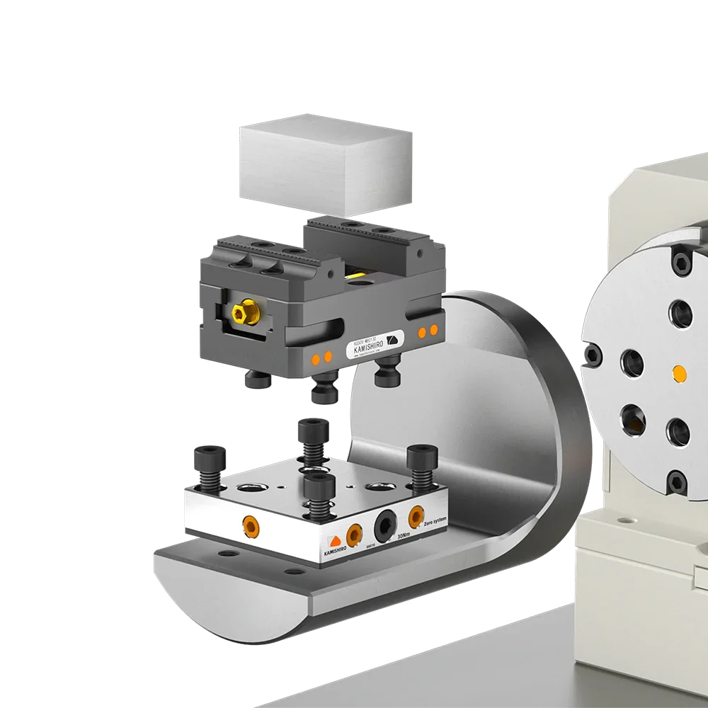 5axis Compact Self centering Vise KSSCV-M80130 CNC Tools cnc Lathe Machine Tool Equipment Precision Vice Kamishiro 5