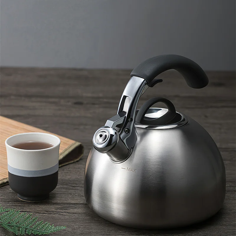 3 litre Inox Whistling Kettle Stainless steel Hot water Kettle with  sound-burning Metal Tea Kettle - AliExpress