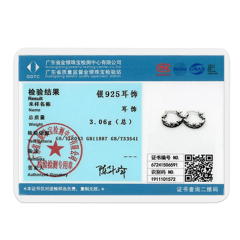 100 % 925 Sterling Silber Zirkon Creolen für Frauen Stern Mond blaue Augen Klee hochwertige Luxus Frauen Ohrringe – Detail 16