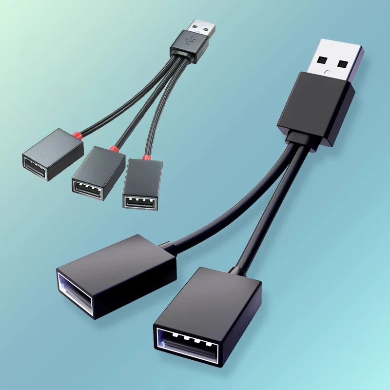 Plastic USB Car Adapter with 2 Ports for Mobile Phone and Tablet