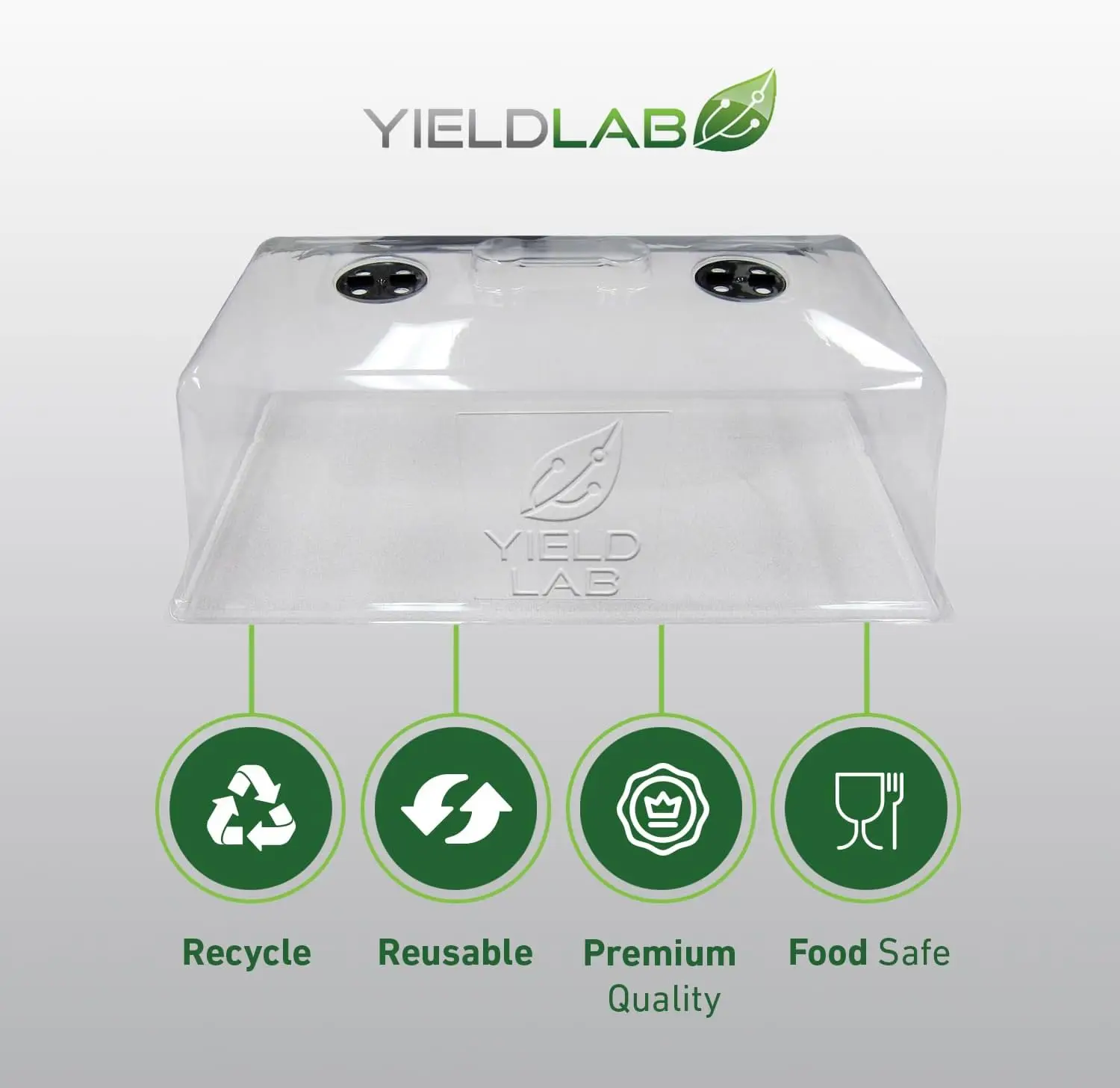 7-inch propagation dome-5 loaded moisture-permeable domes-for seedling, germination, soil and hydroponic gardening