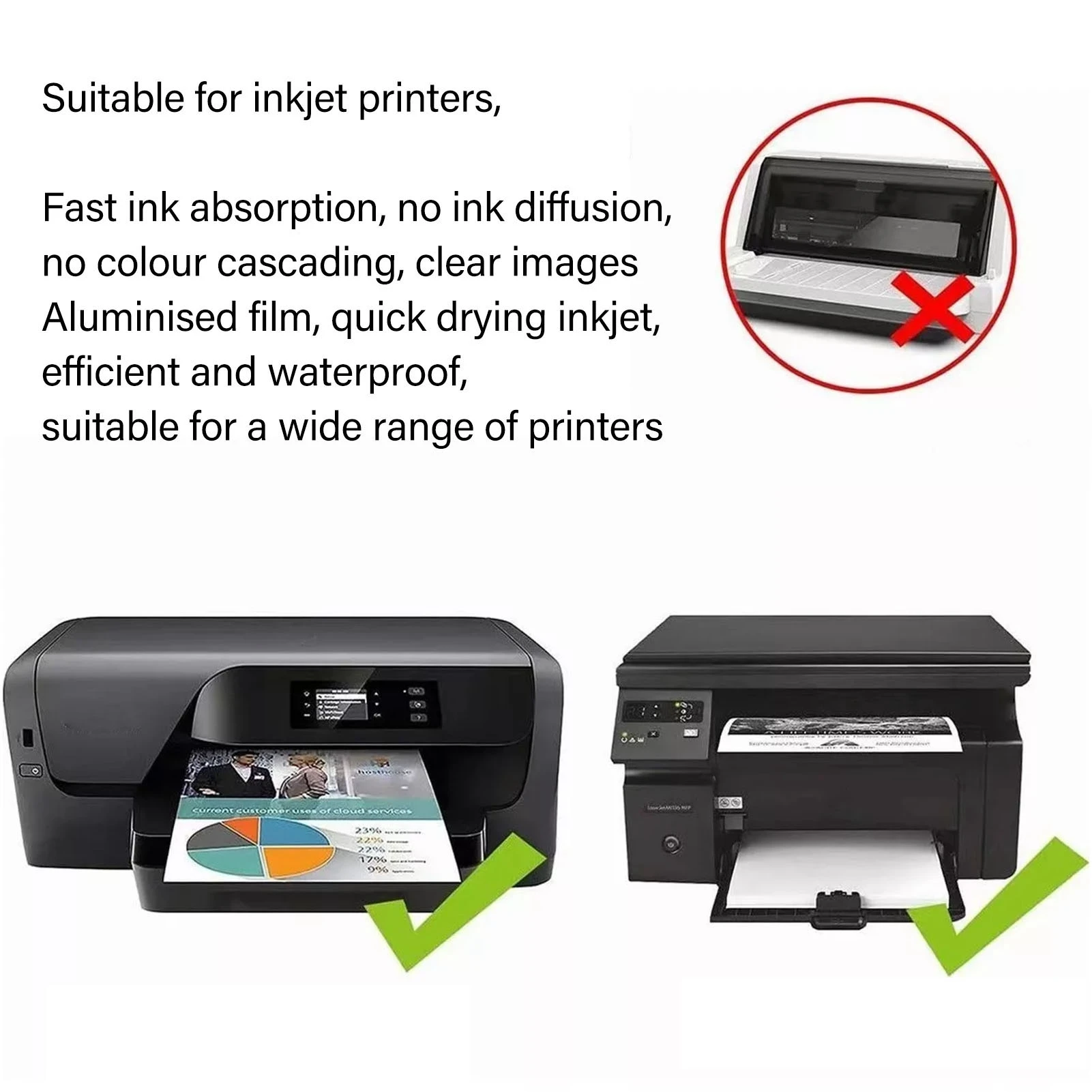 22 Sheets  Printable Holographic Sticker Paper Water Proof Inkjet Printer Holographic Stick Adhesive Paper  Sticker Paper