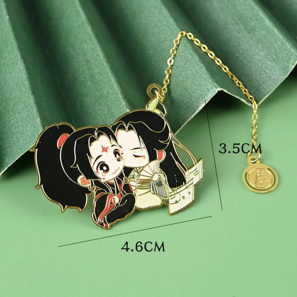Creative Copper Anime Bookmark Multicolor Page Marker Book Clip Mo Dao Zu Shi Grandmaster Metal Hollowing Bookmark Friends metal bookmark,bookmark page holder,bookmarks stationery supplies