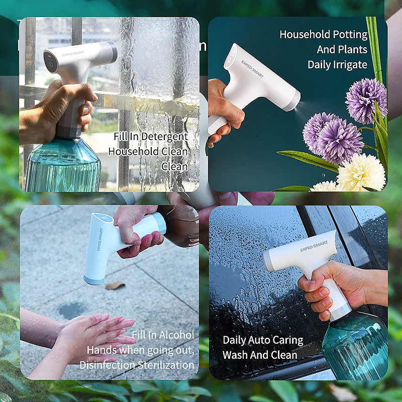 Automatic Watering Sprayer Electric Garden Sprayer Adjustable Flow Rechargeable 900ML