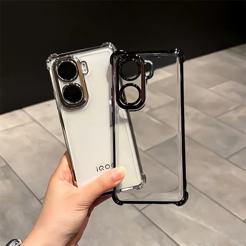 Enhanced Silicone Anti-Shock Case with Lens Protection and Plated Corners
