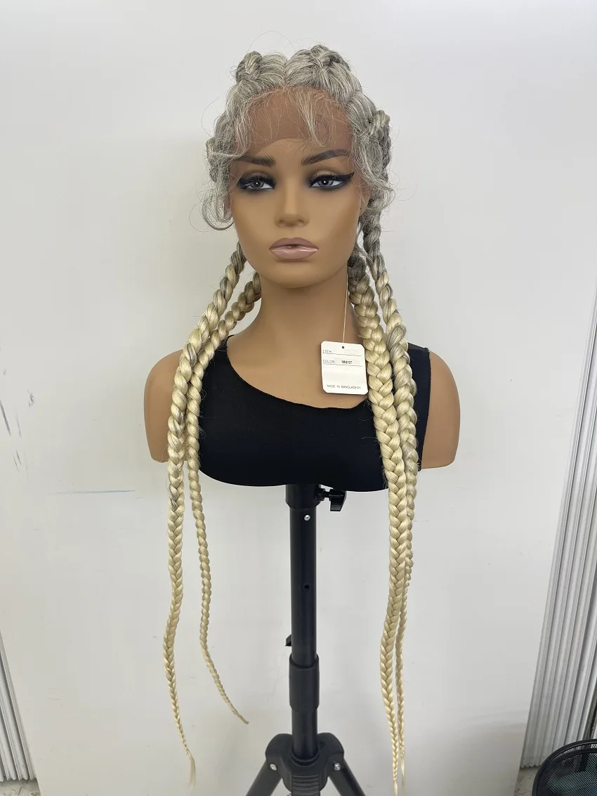 hz Synthetic 36" Braided Wig with 4 Dutch Braids Lace Front Wig Women's