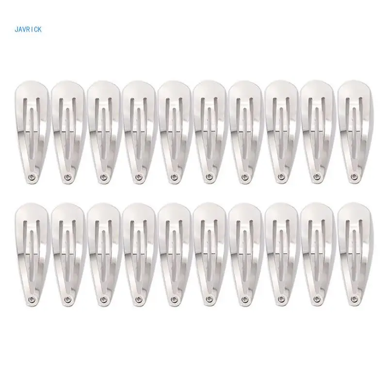 

20 Pcs Hair Clips Barrettes Alloy Silver Hair Grip for Girls Kids Women