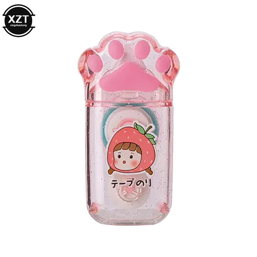 

Tiangao G5694A Cute Cat Claw Shape Transparent Dot Double Sided Tape Roller Adhesive Glue Dispenser School Office Stationery