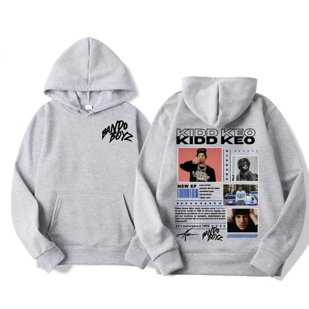 Rapper Kidd Keo Bando Boyz Tour Merch Hoodie Men Women's Hip Hop Pop Music Street Sweatshirt Casual Fleece Long Sleeve Pullovers 3