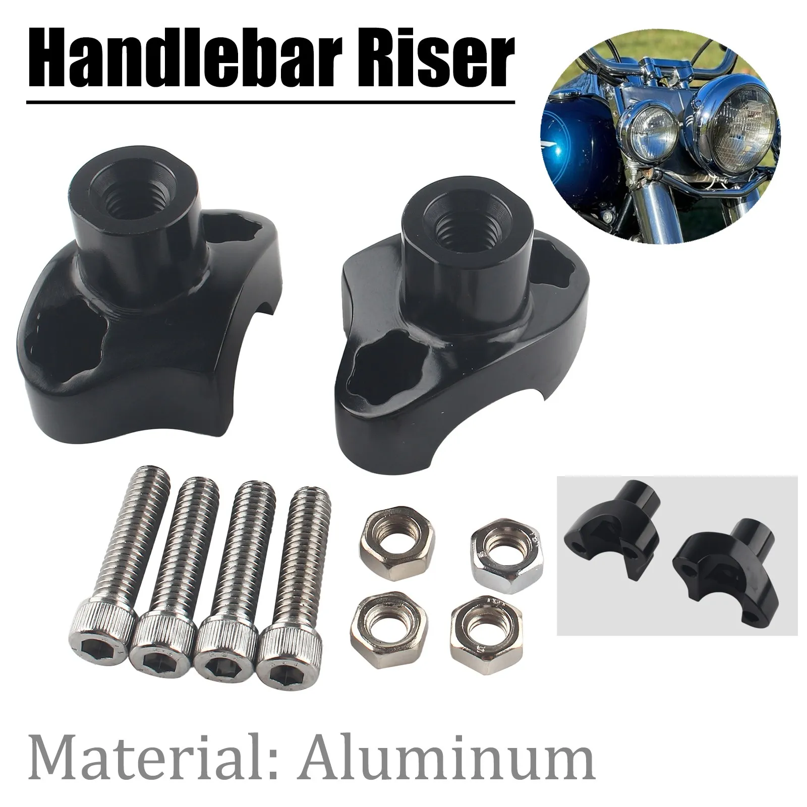 Moto Manubrio Riser Motocross Manubrio Barra Aumentare Adattatore Per Harley Softail Dyna Sportster Xl Modelli Cafe Racer Chopper