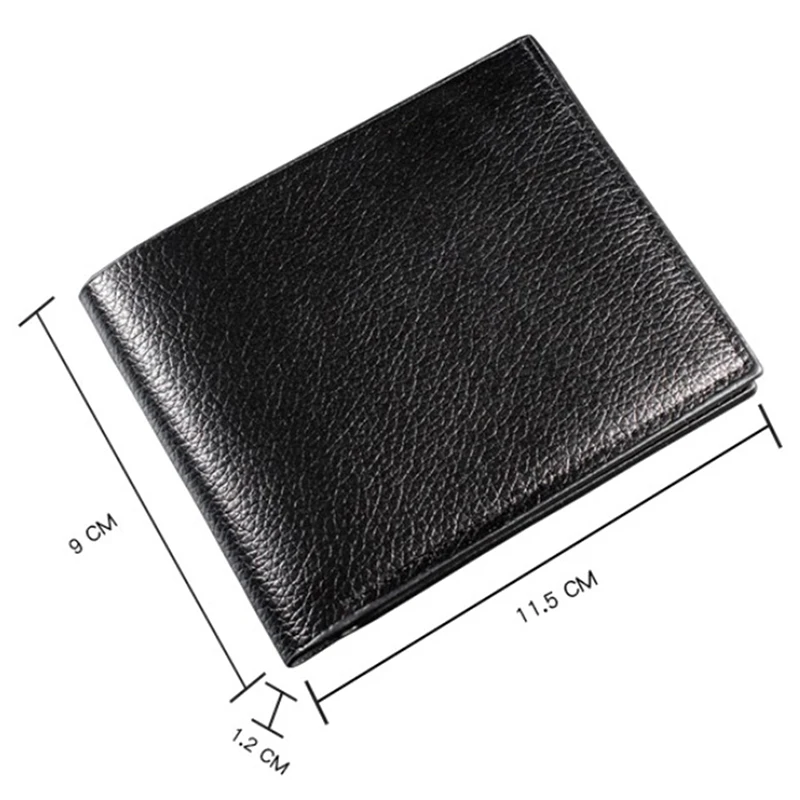 Portafoglio da uomo in pelle Portafogli da uomo Prodotto di alta qualità Portafogli in pelle artificiale per uomo Portafoglio corto nero Portefeuille Homme - immagine 4