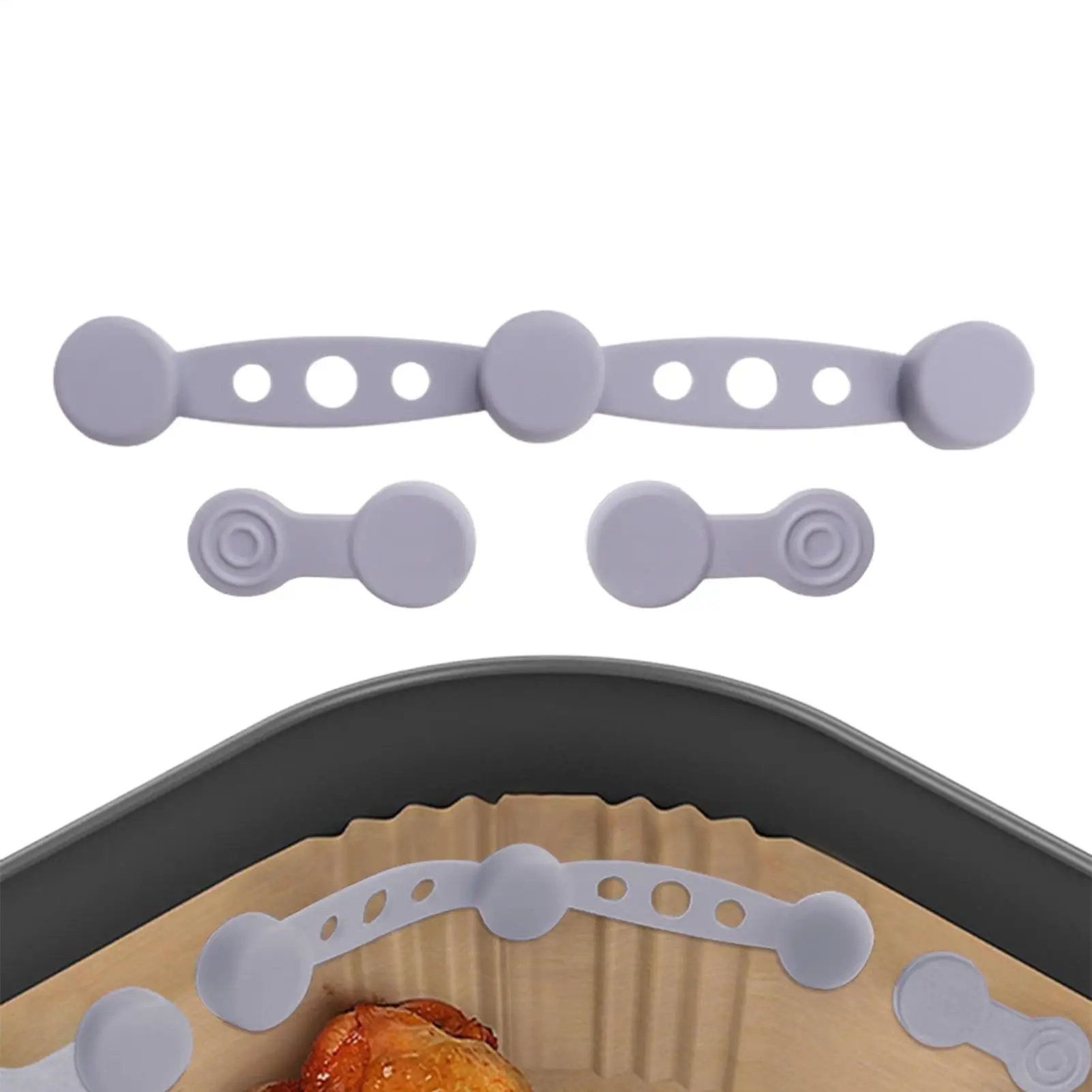 Air Fryer Silicone Magnet Buckles Red Magnets for Parchment Keeping Paper Liners in Place Air Fryer Accessories