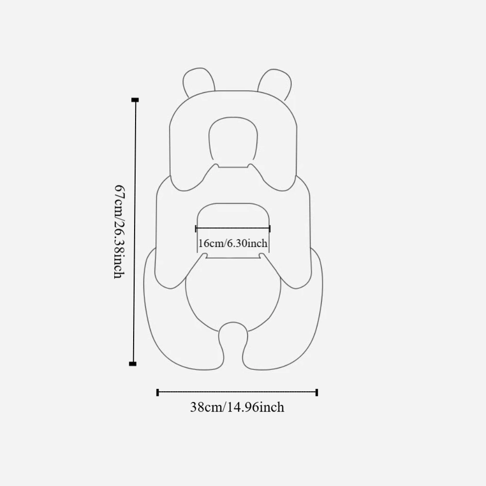 Solid Color Baby Stroller Cushion Stroller Accessories Seat Liner Pushchair Car Mat Baby Seat Cushion Car Seat Trolley Mattress