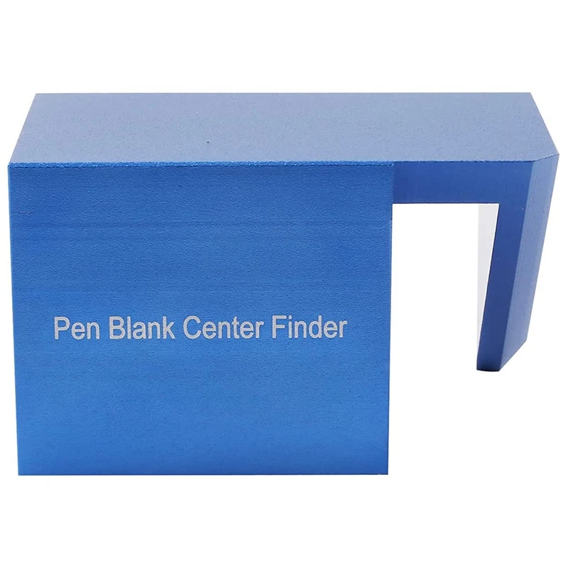 

AT35 Pen Blank Center Finder,45 Degree Angle Woodworking Circle Center Scriber,Aluminum Alloy Line Drawing Marking Tool, Blue