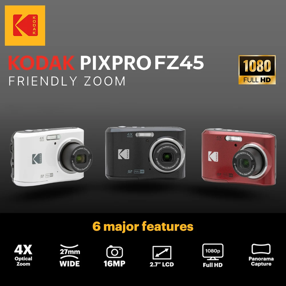 Kodak Pixpro FZ45 Fotocamere digitali Zoom Fotocamera digitale Zoom ottico da 16 MP Video Full HD, video HDR - immagine 5