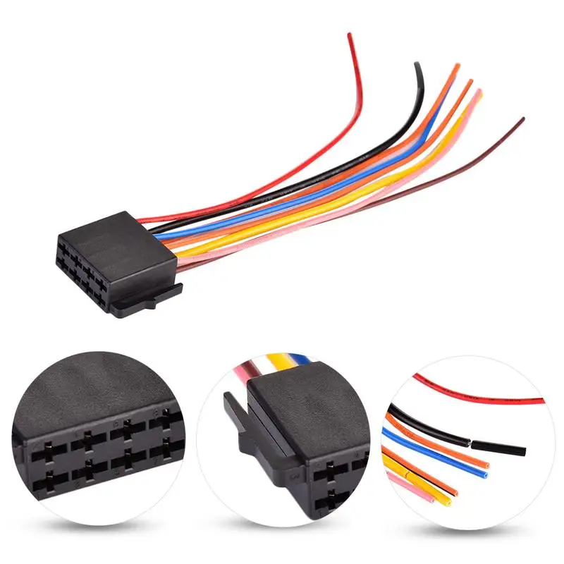 Universal 2 Din Car Radio MP 5 Accessories Power Cable Cord For Car Radio Audio Power Wiring Harness MP 5 Player Cable