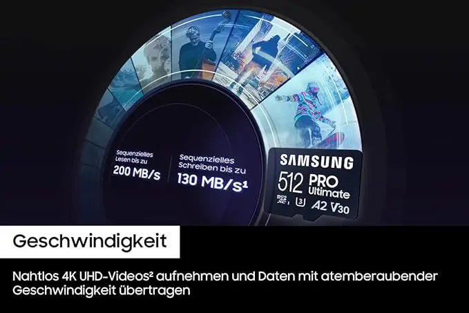 삼성 PRO Ultimate 256GB 128GB 마이크로 SD 카드 U3 4K V30 A2 200MB/s 읽기 속도 130MB/s 쓰기 속도 메모리 카드 SD 어댑터 포함