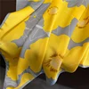 2024 New Silk Scarf Flower Color Matching Scarf Twill Silk Square Scarf 90cm Travel Sunscreen Shawl Headscarf Female 3