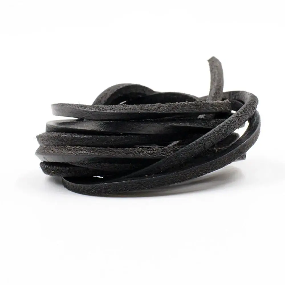 100cm Unisex Leather Boot Shoelaces - Premium Cowhide Shoe Accessories