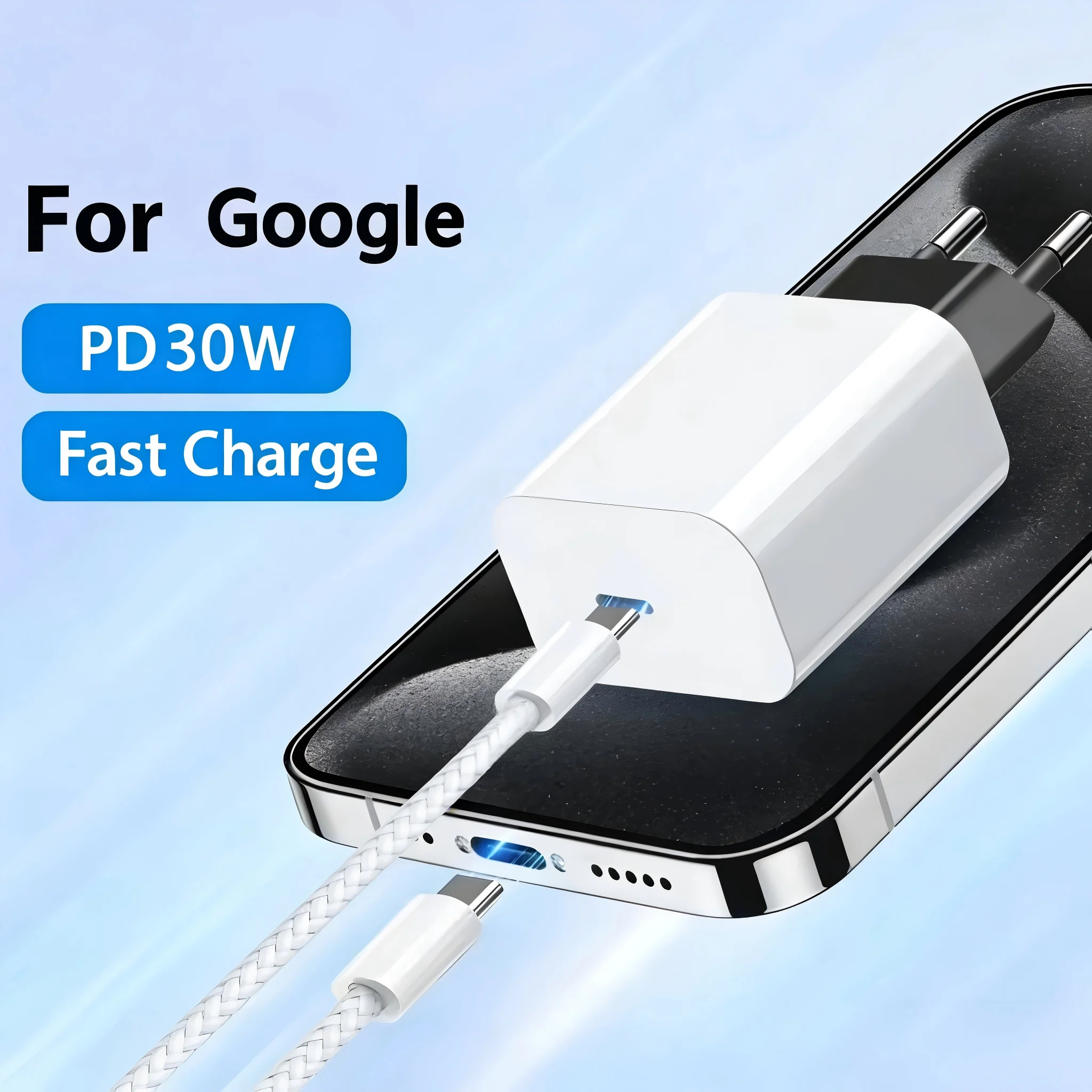 Google Original 30W Fast Charging USB-C Charger with Cable