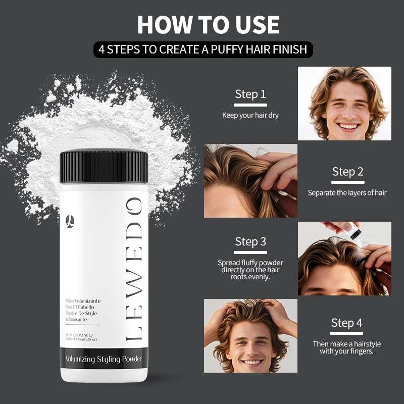 Hair Styling Powder Oil Control Volumizing Hair Powder Long-Lasting Fluffy Hair Powder Increase Hair Volume Fluffy Hair Powder view 5