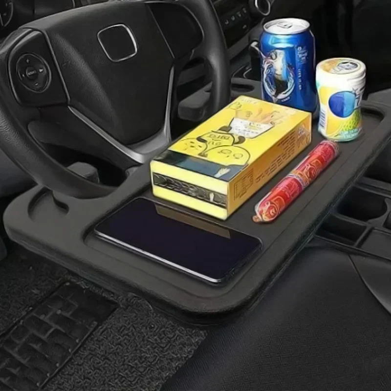tavolo da pranzo per auto, tavolo da pranzo per auto, vassoio da pranzo per auto, tavolino per auto, accessori per scrivania per tablet per auto - immagine 4