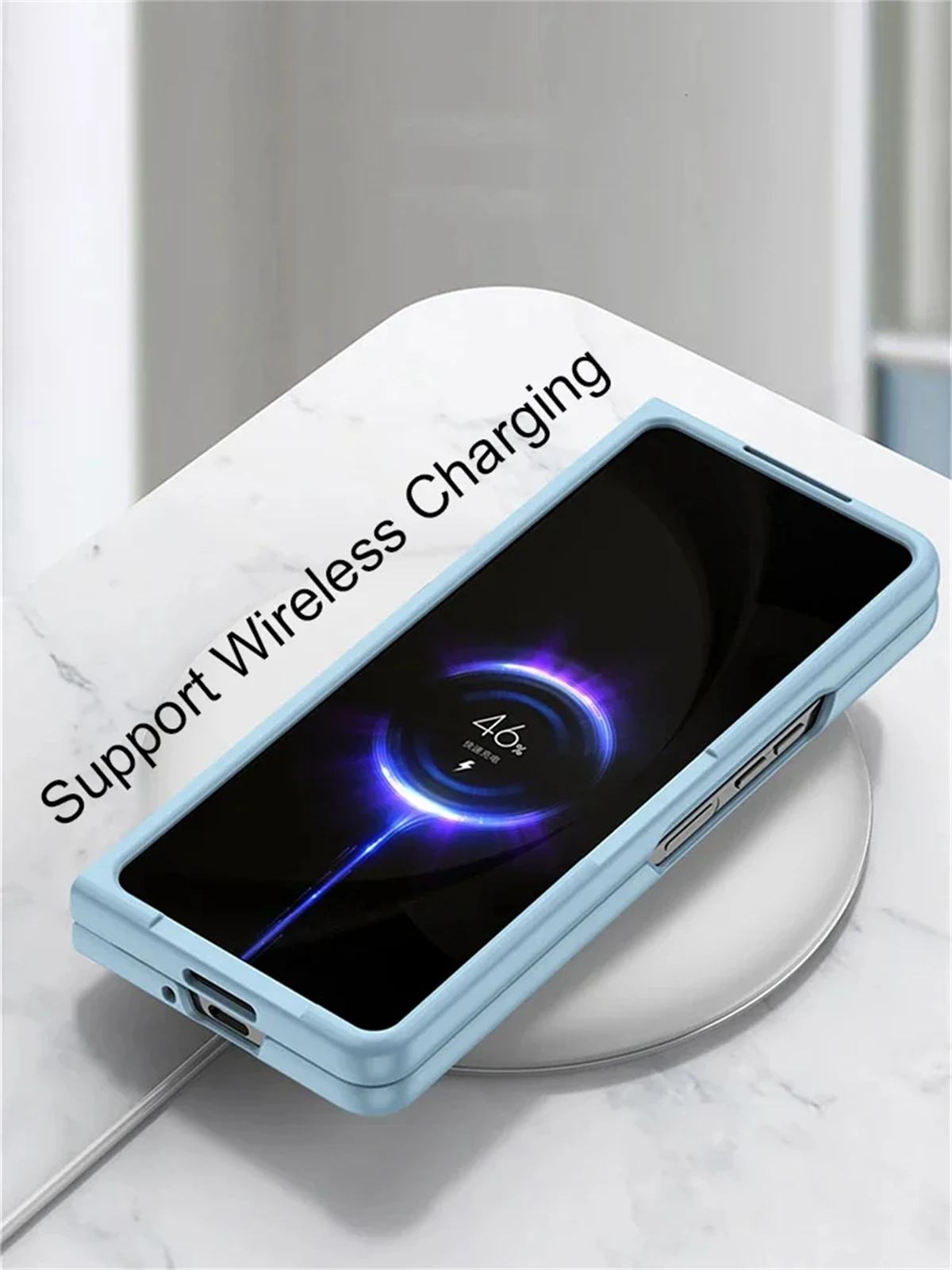 Phone Case Skin Feel Slim Case For Samsung Galaxy Z Fold 5 5G With Stylus Pen Slot Holder