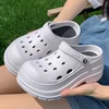 Cave shoes for women with thick soles and increased height for external wear. New summer silent and anti slip beach sandals 1
