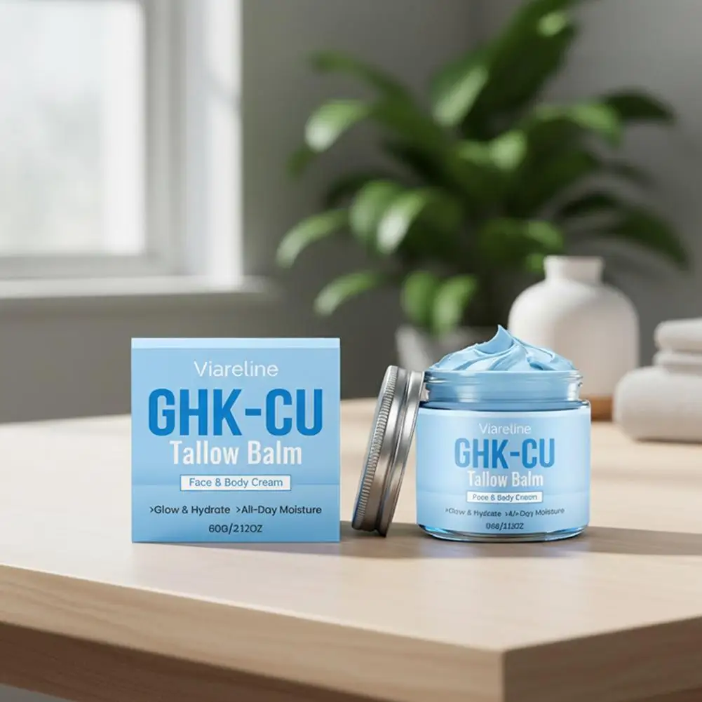 GHK-CU Kupferpeptid-Talg-Balsam für Gesicht & Körper, Manuka-Honig Blauer Balsam-Creme, für reife, trockene & empfindliche Haut – Detail 22