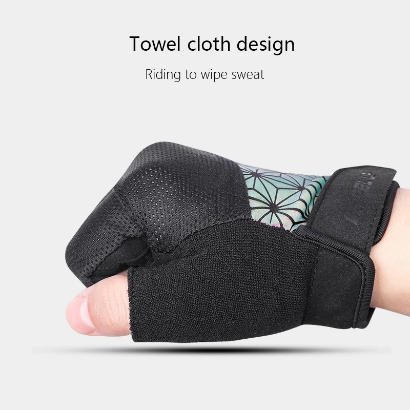 Cycling Gloves Half Finger Wear resistant SBR Shock Absorption Summer Bicycle Mountain Road Bike 4