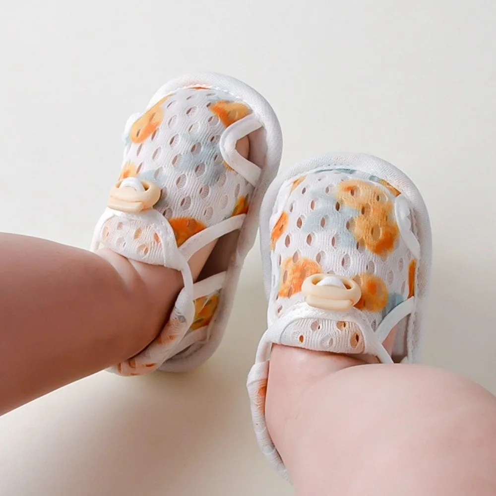 Casual Breathable Baby Shoes Mesh Machine Washable Toddler Shoes Lightweight Flexible Fit Infant Anti-slip Sandals First Walkers