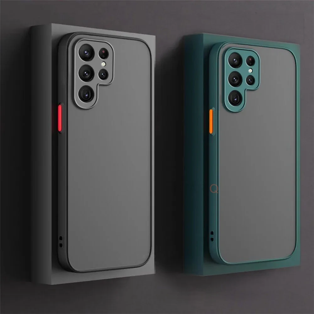 Matte Hard Cover Shockproof Silicone Back Case - Enhanced Protection and Style